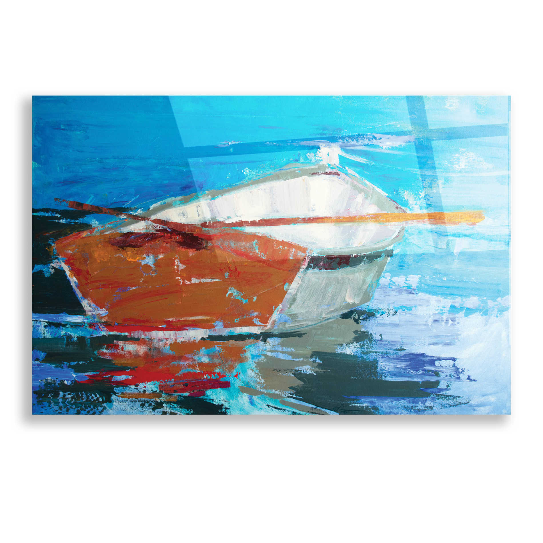 Epic Art 'Row, Row' by Beth Forst, Acrylic Glass Wall Art,16x12