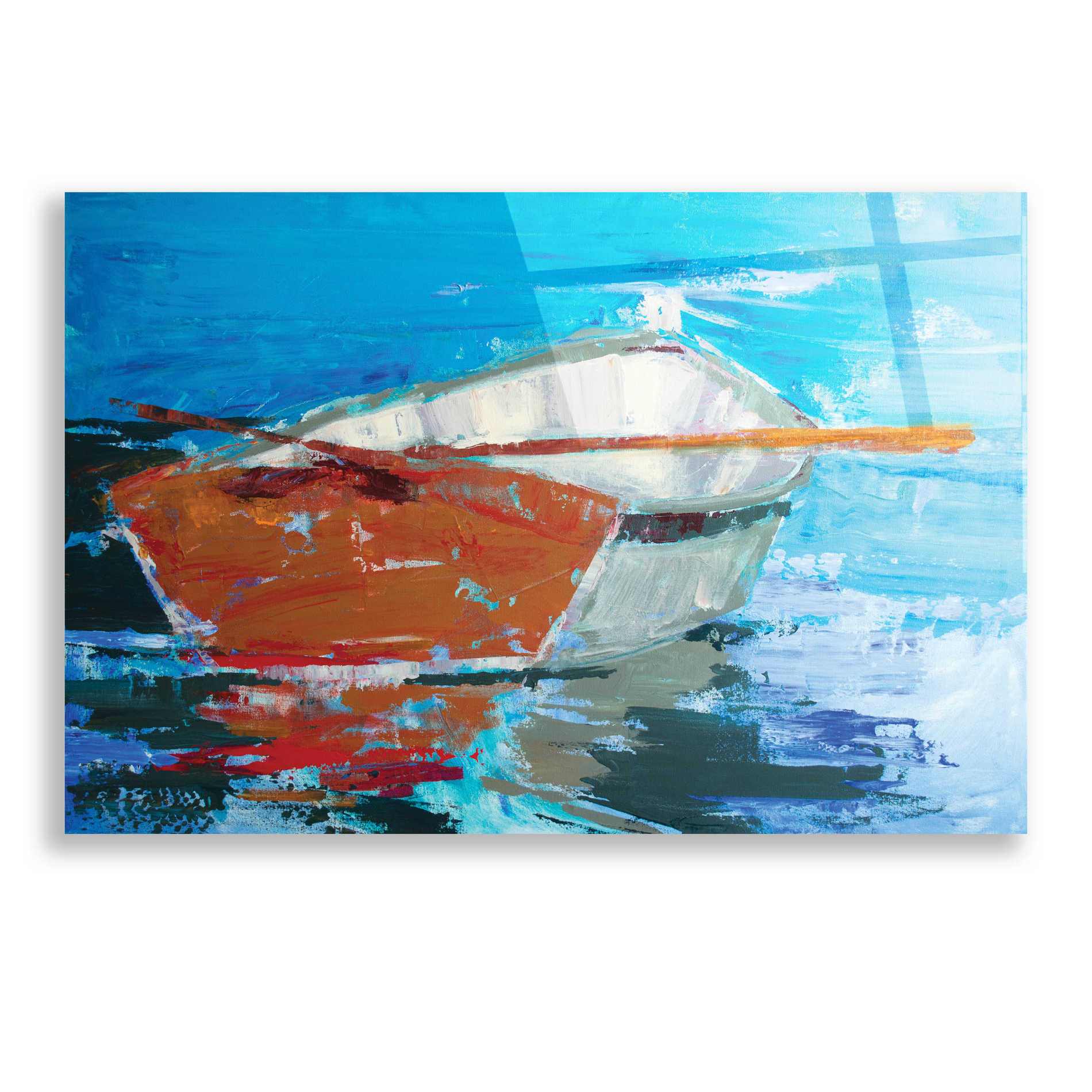 Epic Art 'Row, Row' by Beth Forst, Acrylic Glass Wall Art,24x16