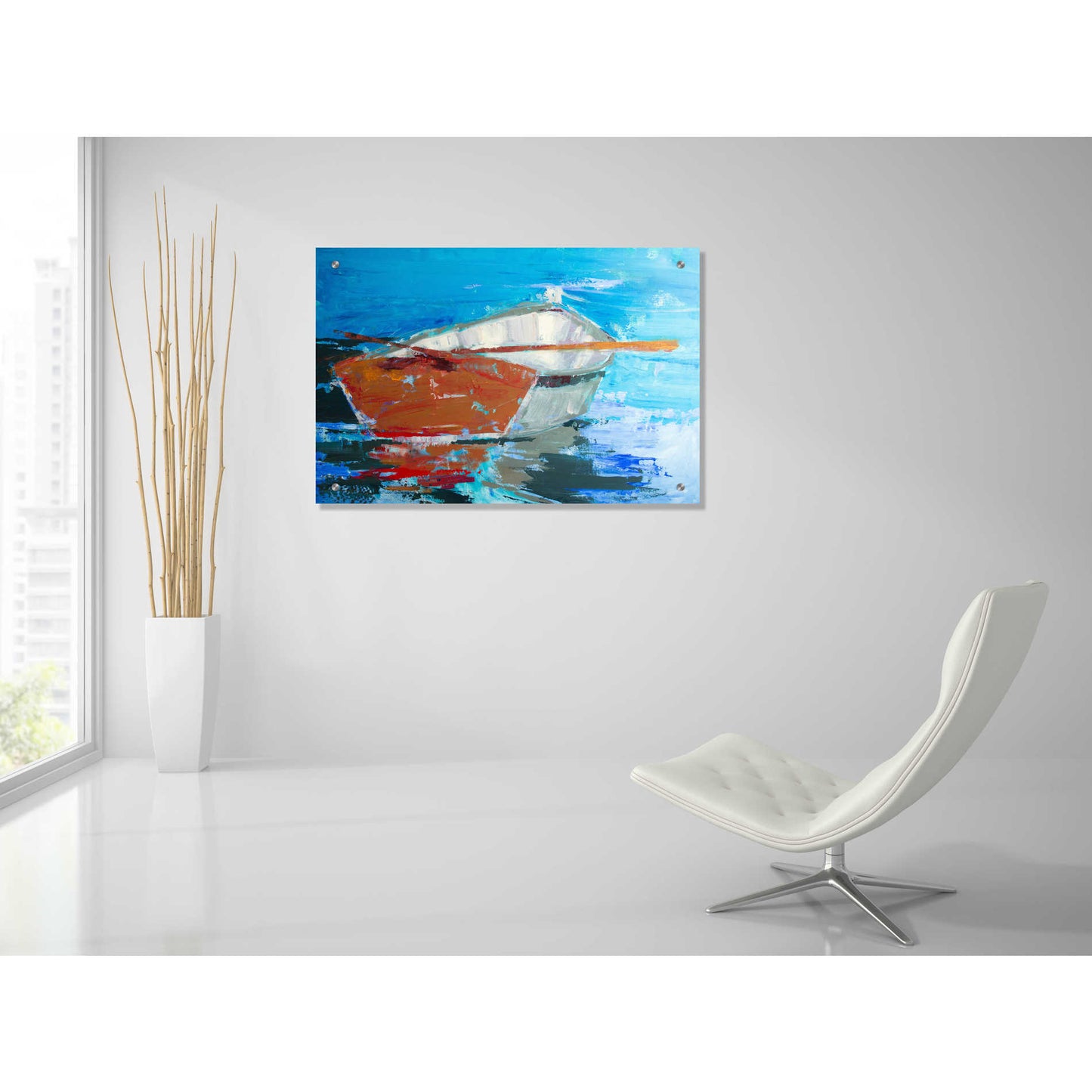 Epic Art 'Row, Row' by Beth Forst, Acrylic Glass Wall Art,36x24