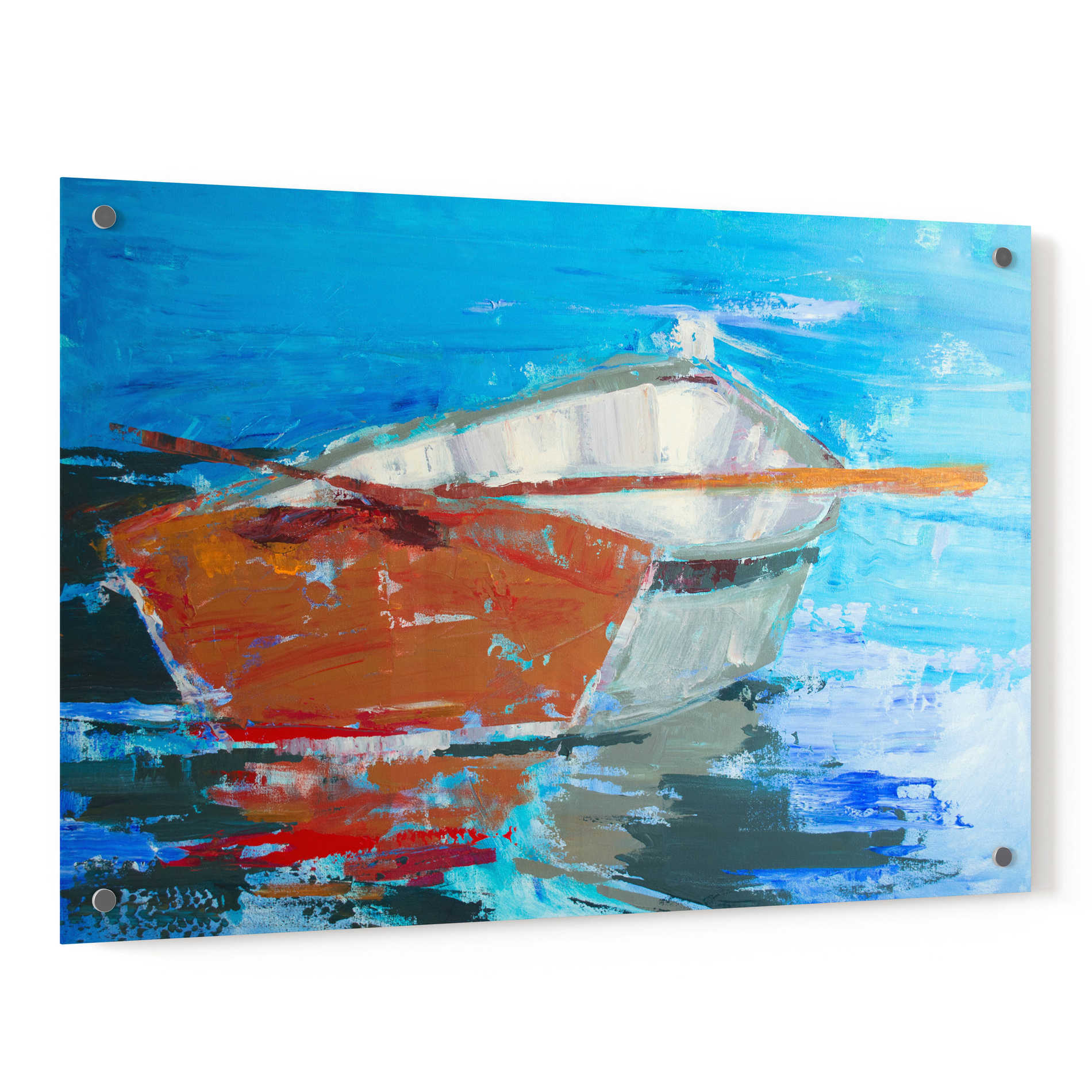 Epic Art 'Row, Row' by Beth Forst, Acrylic Glass Wall Art,36x24