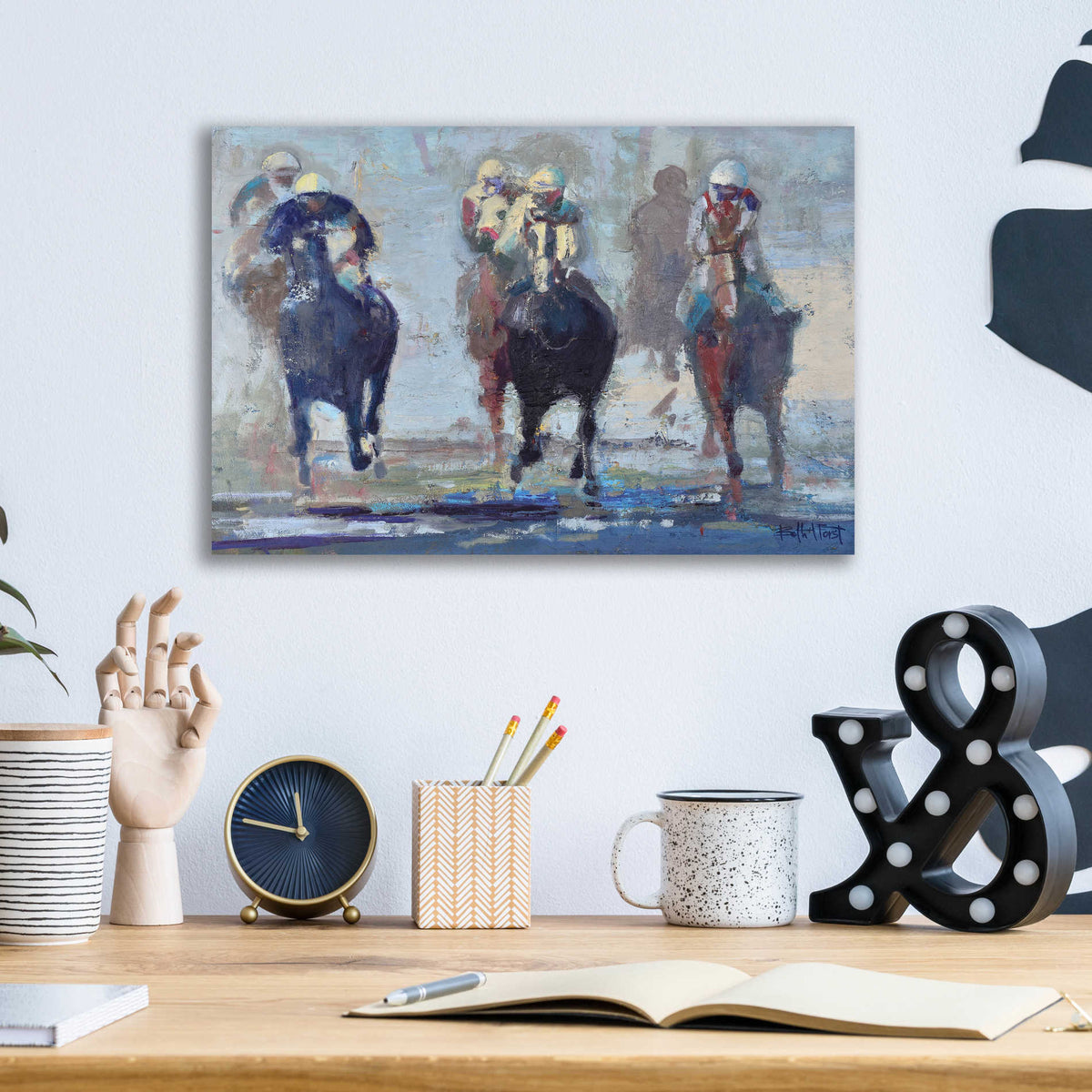 Epic Art 'Thunder Run' by Beth Forst, Acrylic Glass Wall Art,16x12