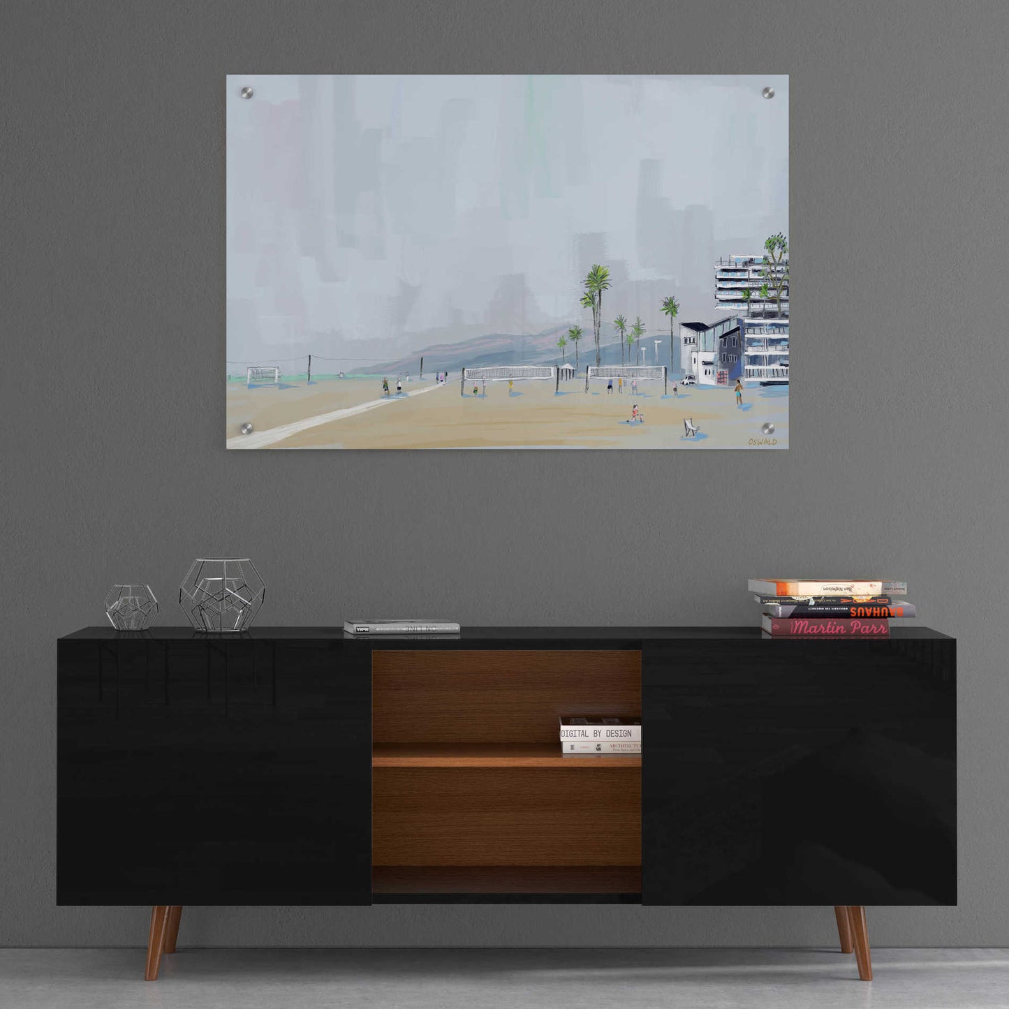 Epic Art 'Annenberg Beach House' by Pete Oswald, Acrylic Glass Wall Art,36x24