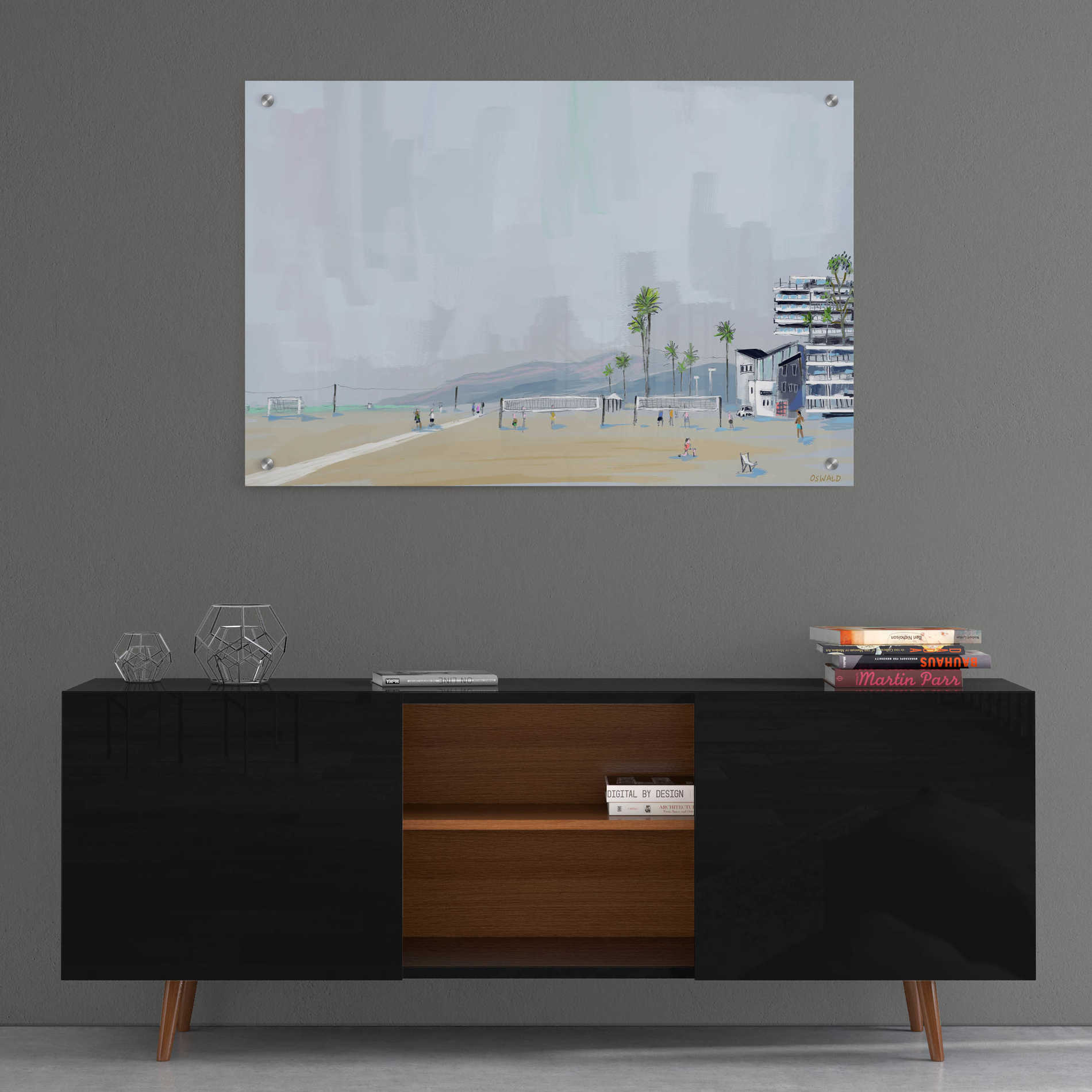 Epic Art 'Annenberg Beach House' by Pete Oswald, Acrylic Glass Wall Art,36x24