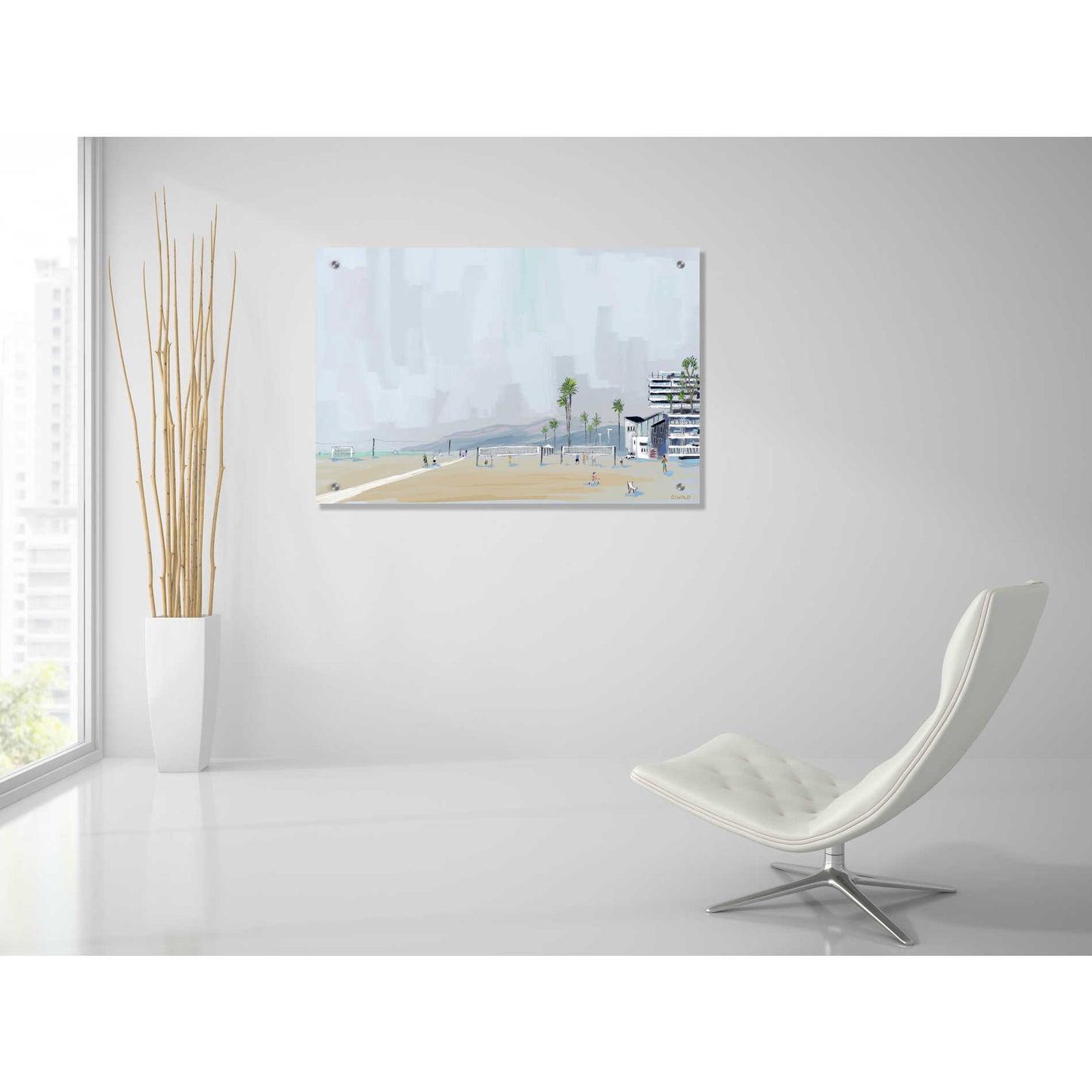 Epic Art 'Annenberg Beach House' by Pete Oswald, Acrylic Glass Wall Art,36x24