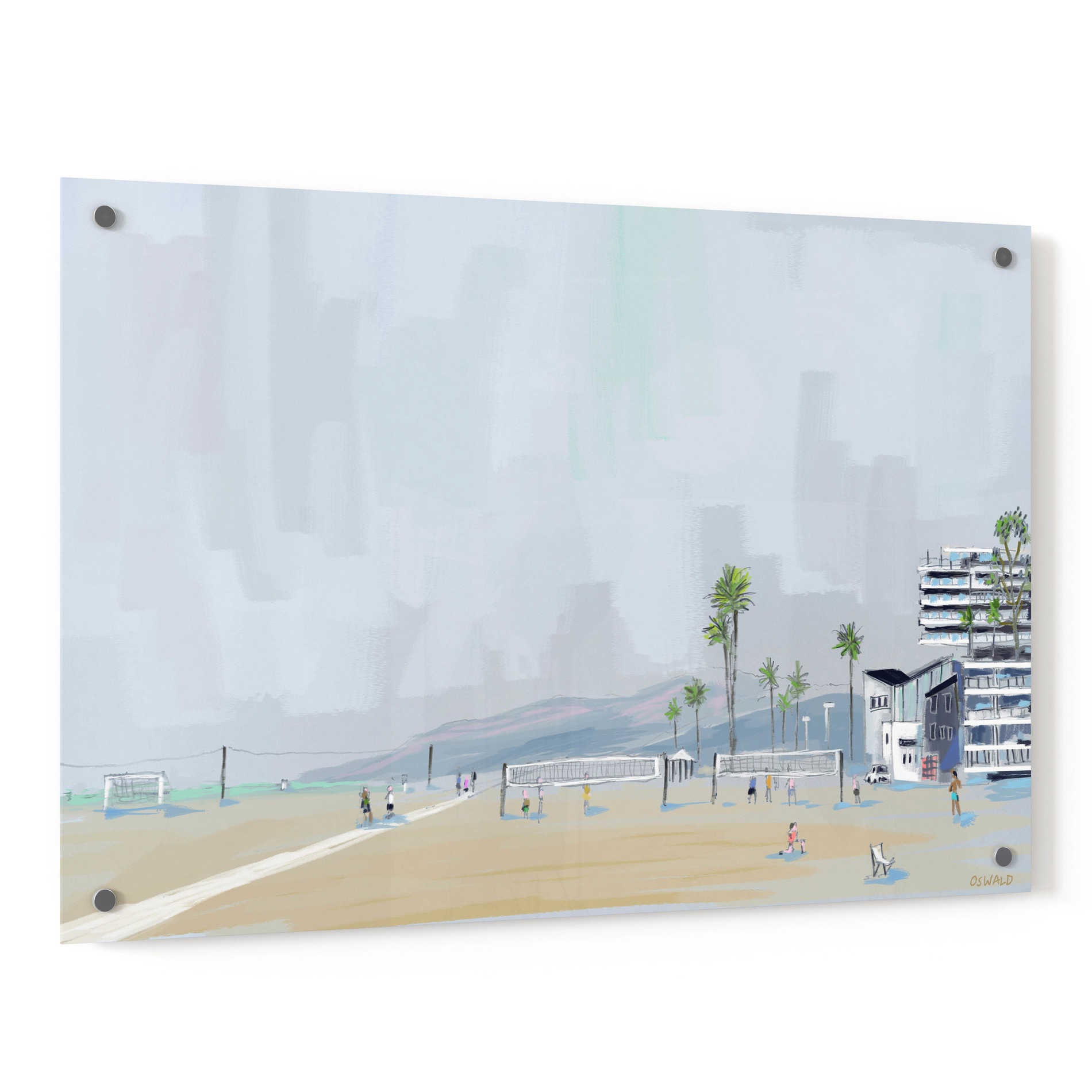 Epic Art 'Annenberg Beach House' by Pete Oswald, Acrylic Glass Wall Art,36x24