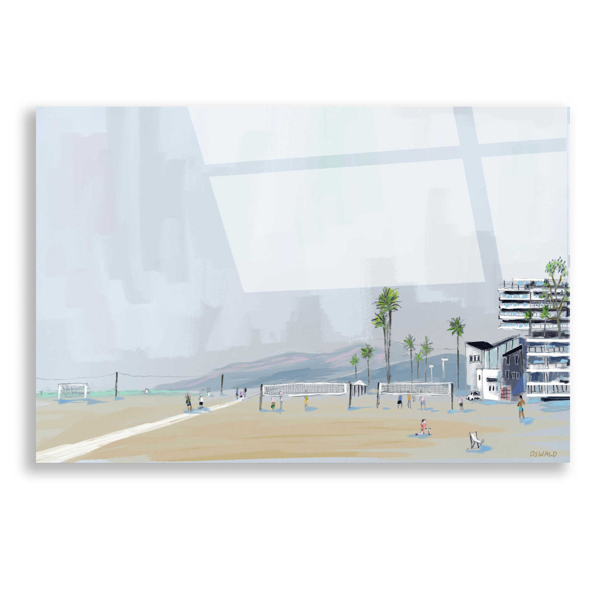 Epic Art 'Annenberg Beach House' by Pete Oswald, Acrylic Glass Wall Art