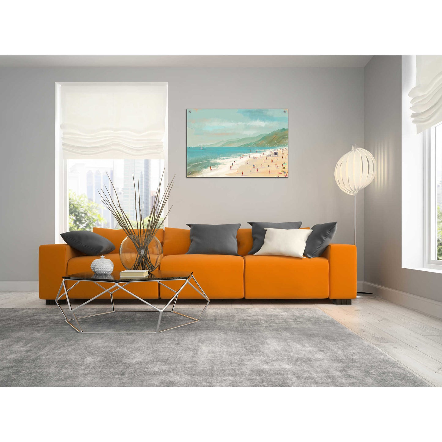 Epic Art 'Santa Monica Beach' by Pete Oswald, Acrylic Glass Wall Art,36x24