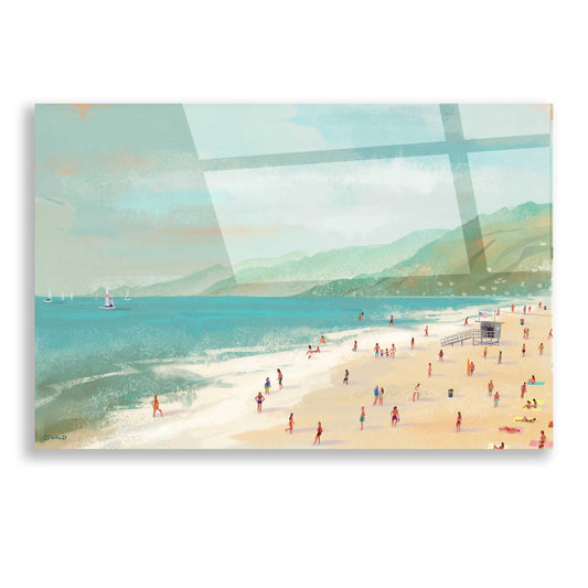 Epic Art 'Santa Monica Beach' by Pete Oswald, Acrylic Glass Wall Art