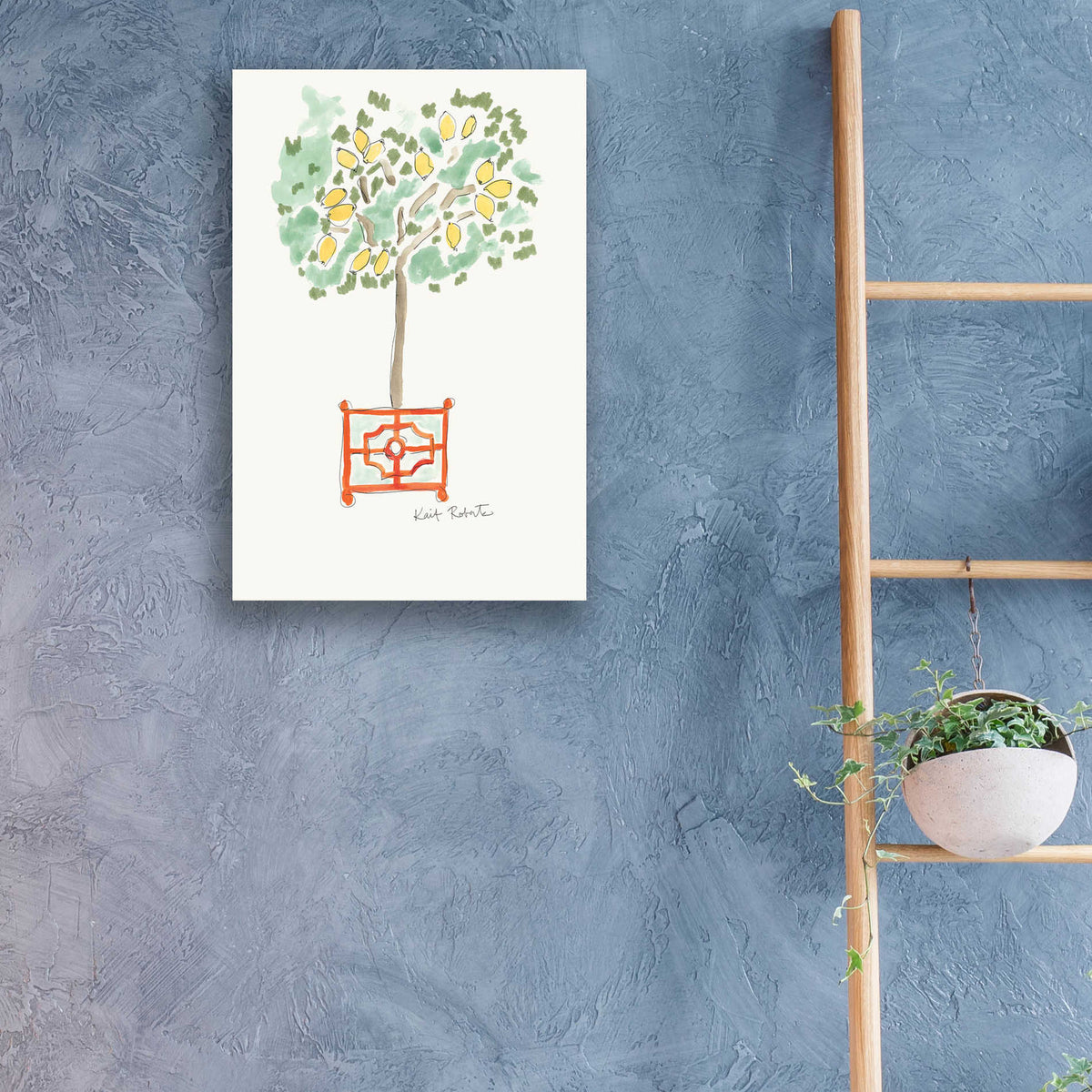 Epic Art 'Lemons of Plenty' by Kait Roberts, Acrylic Glass Wall Art,16x24