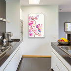 Epic Art 'Rainbow the Rhino' by Kait Roberts, Acrylic Glass Wall Art,24x36