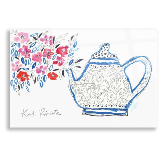 Epic Art 'Granny's Tea Pot' by Kait Roberts, Acrylic Glass Wall Art