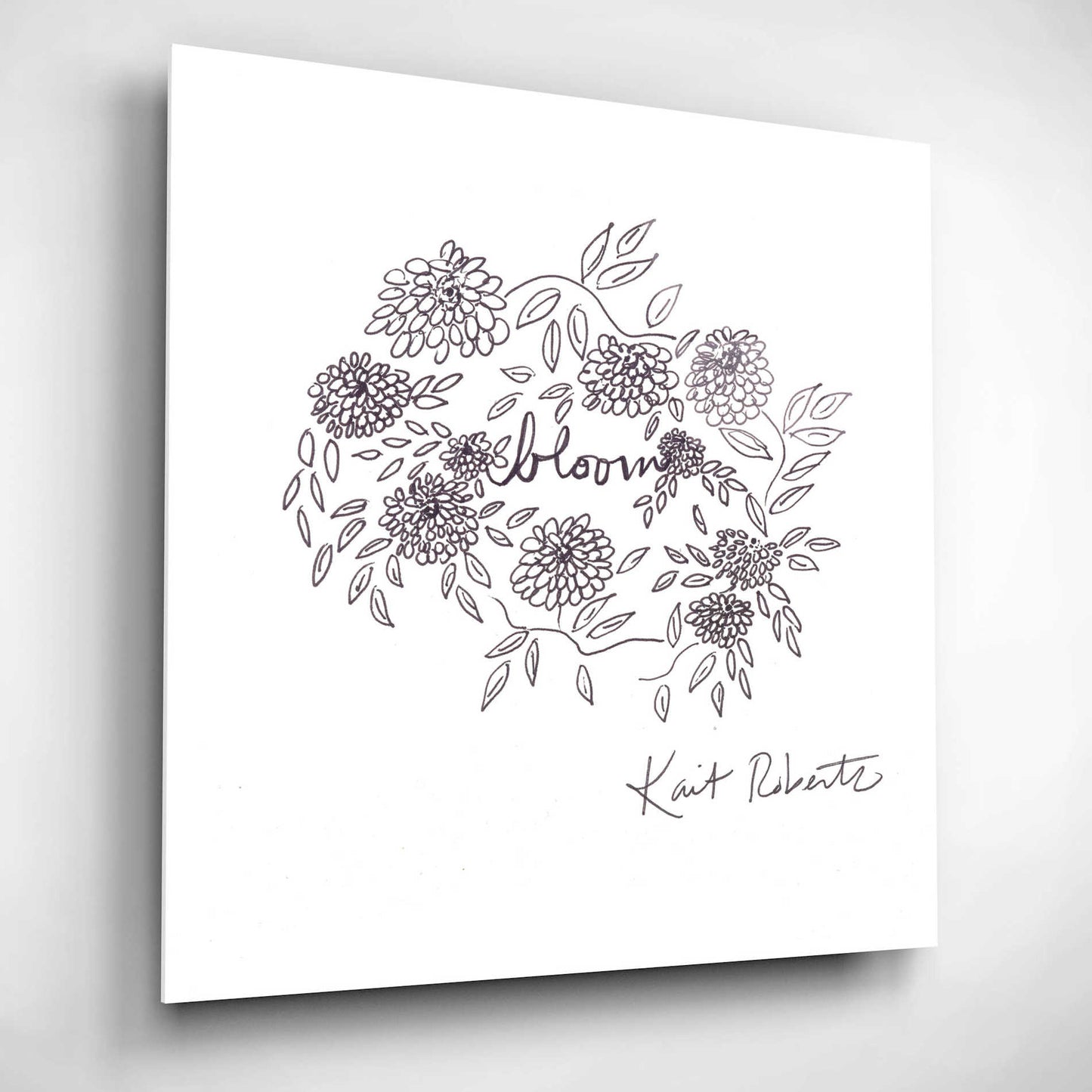 Epic Art 'Bloom, Bloom, Bloom' by Kait Roberts, Acrylic Glass Wall Art,12x12