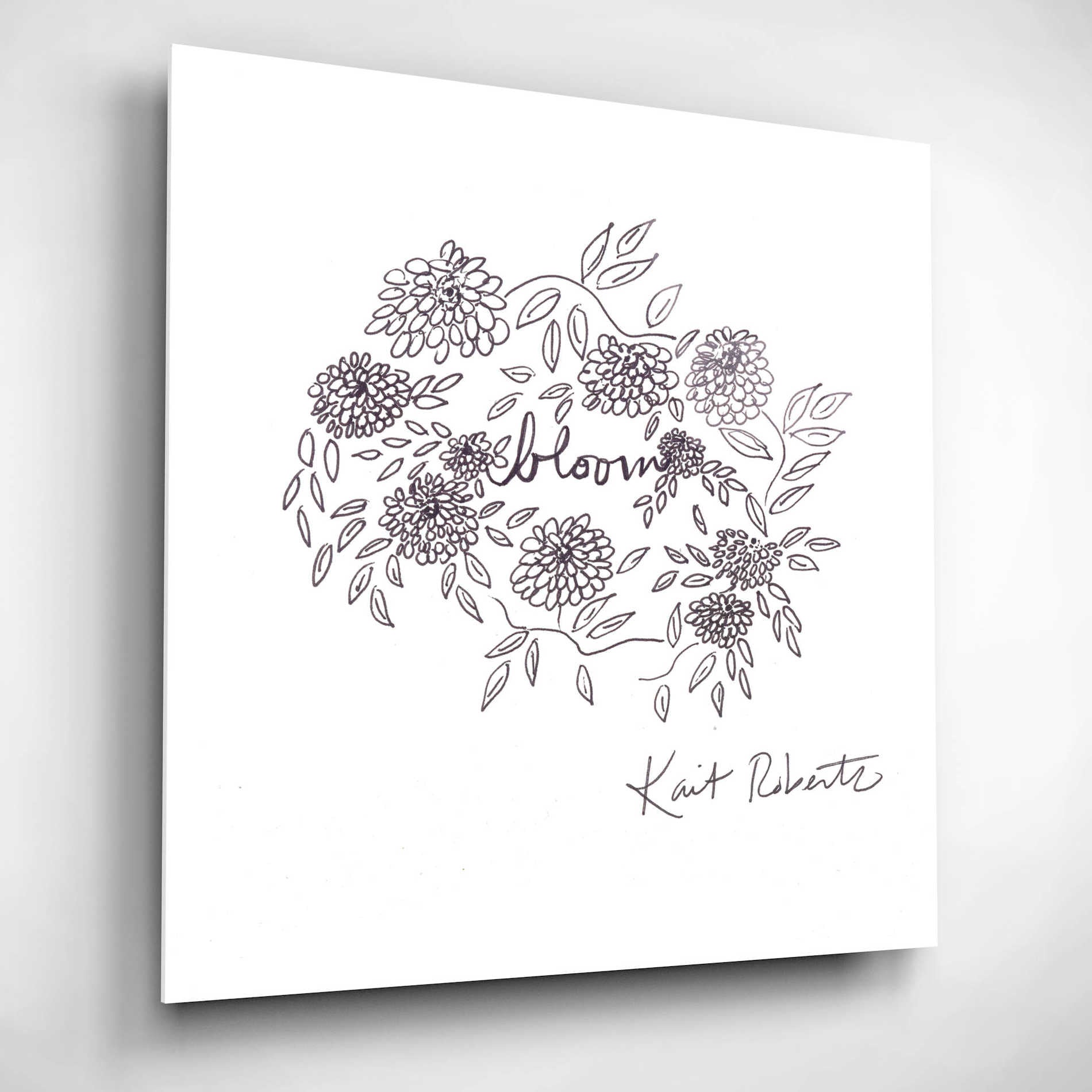 Epic Art 'Bloom, Bloom, Bloom' by Kait Roberts, Acrylic Glass Wall Art,12x12