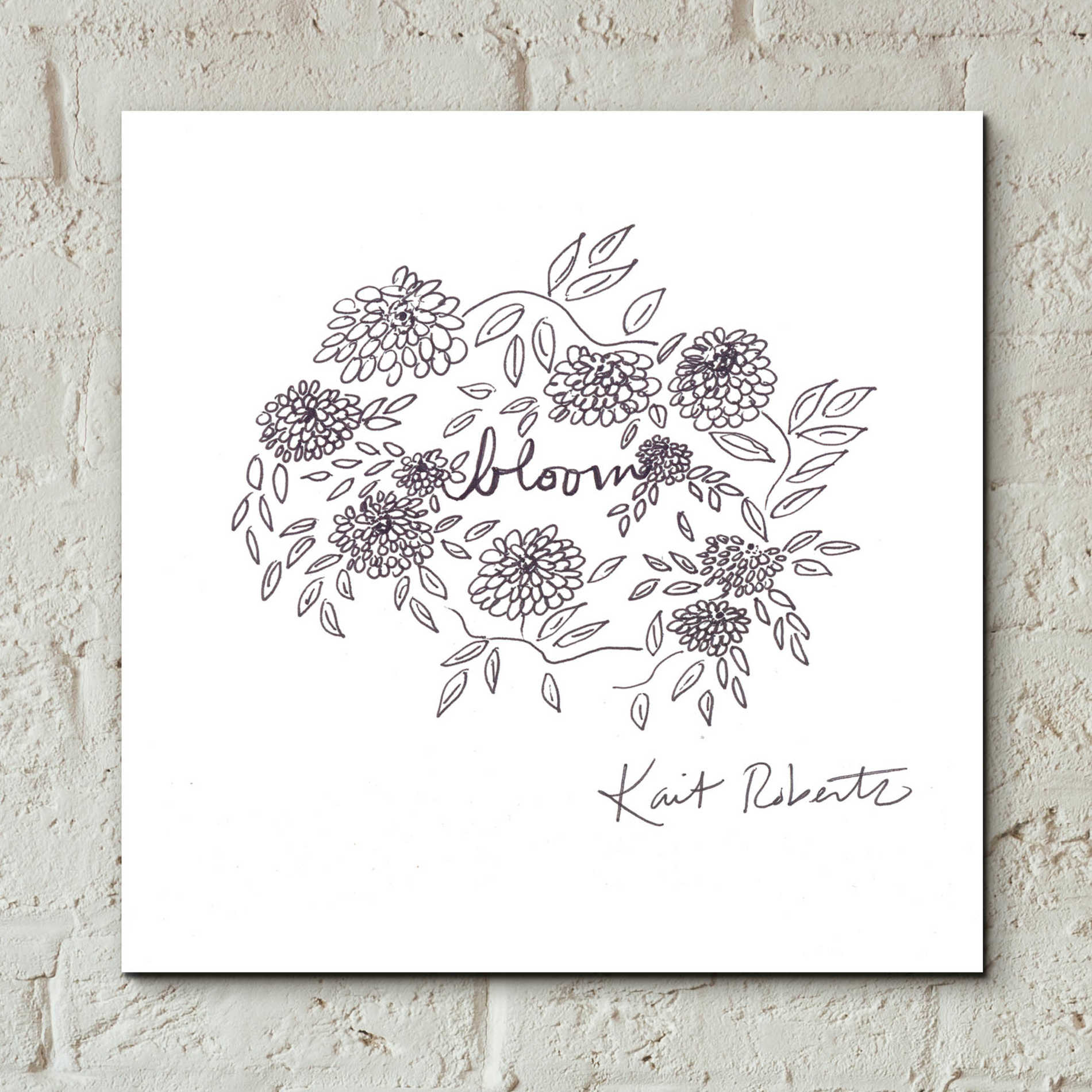 Epic Art 'Bloom, Bloom, Bloom' by Kait Roberts, Acrylic Glass Wall Art,12x12