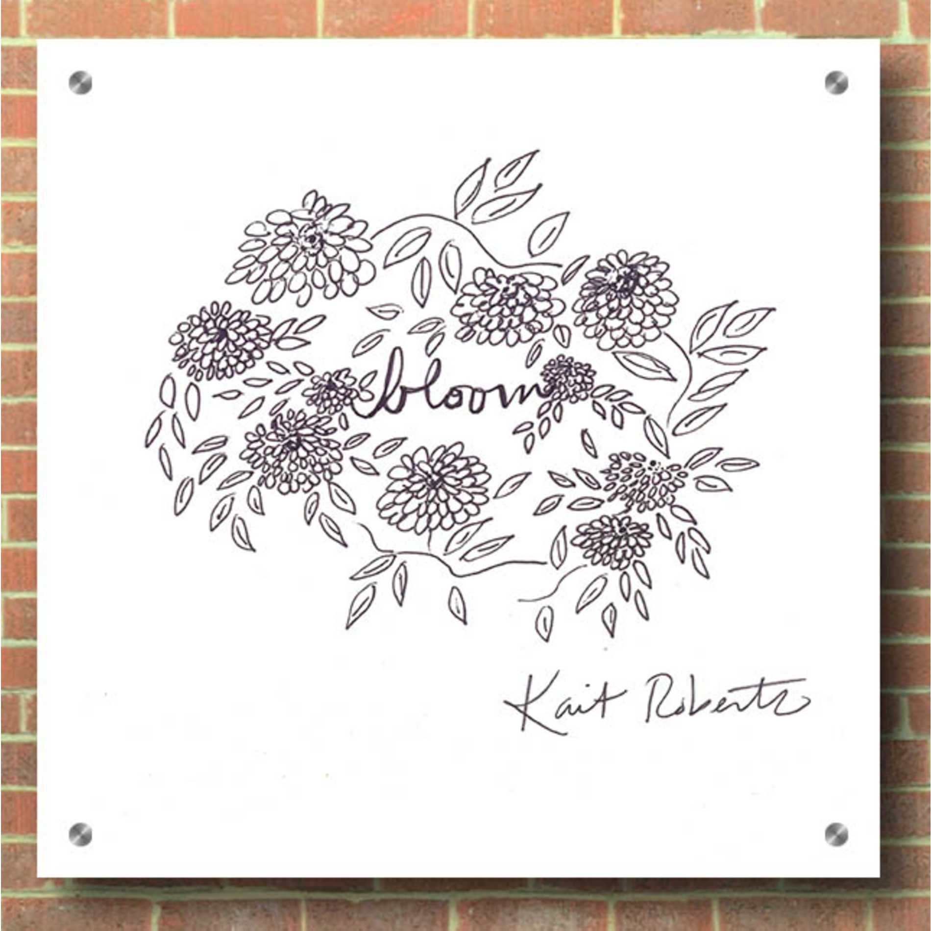 Epic Art 'Bloom, Bloom, Bloom' by Kait Roberts, Acrylic Glass Wall Art,36x36