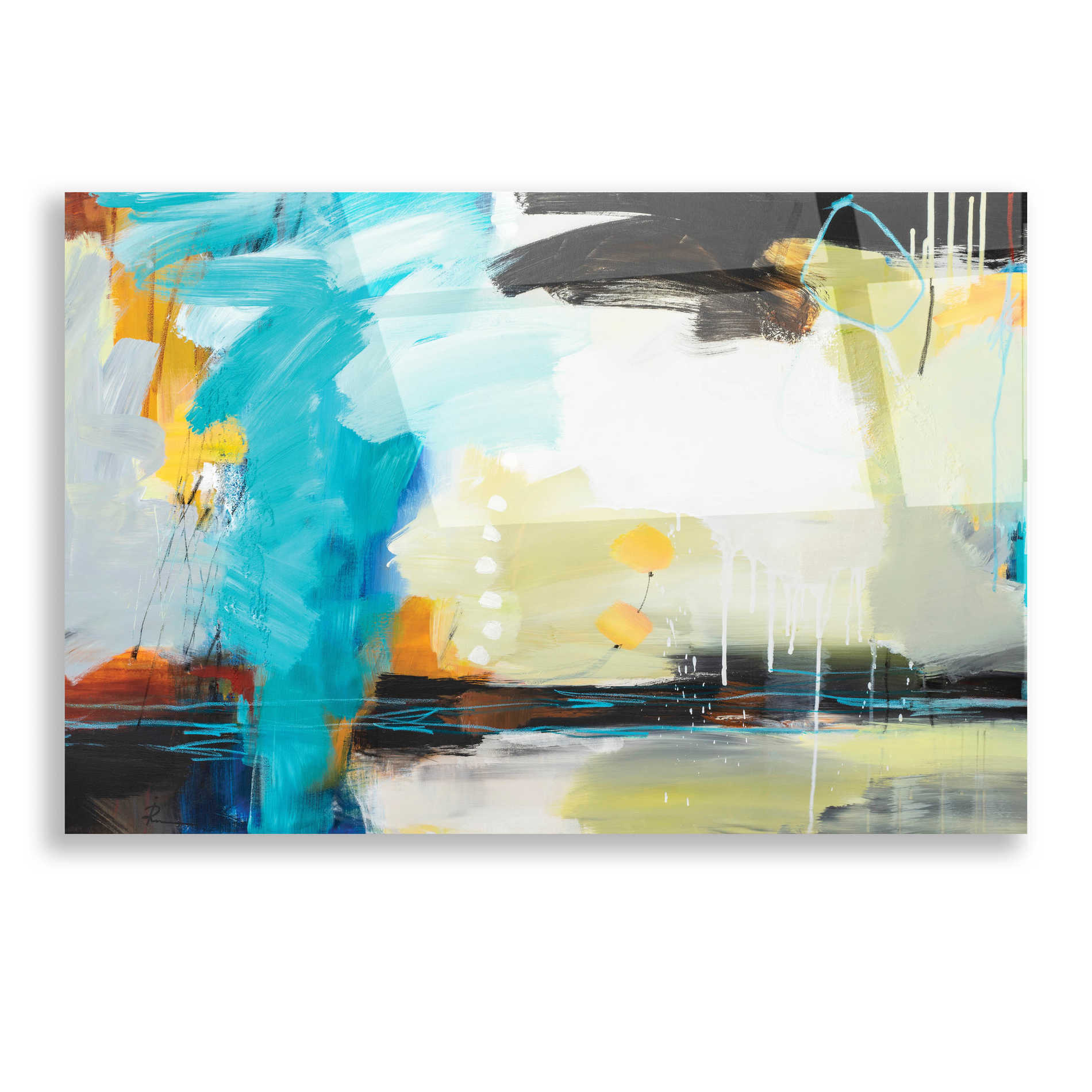 Epic Art 'Coast' by Ira Ivanova, Acrylic Glass Wall Art,16x12