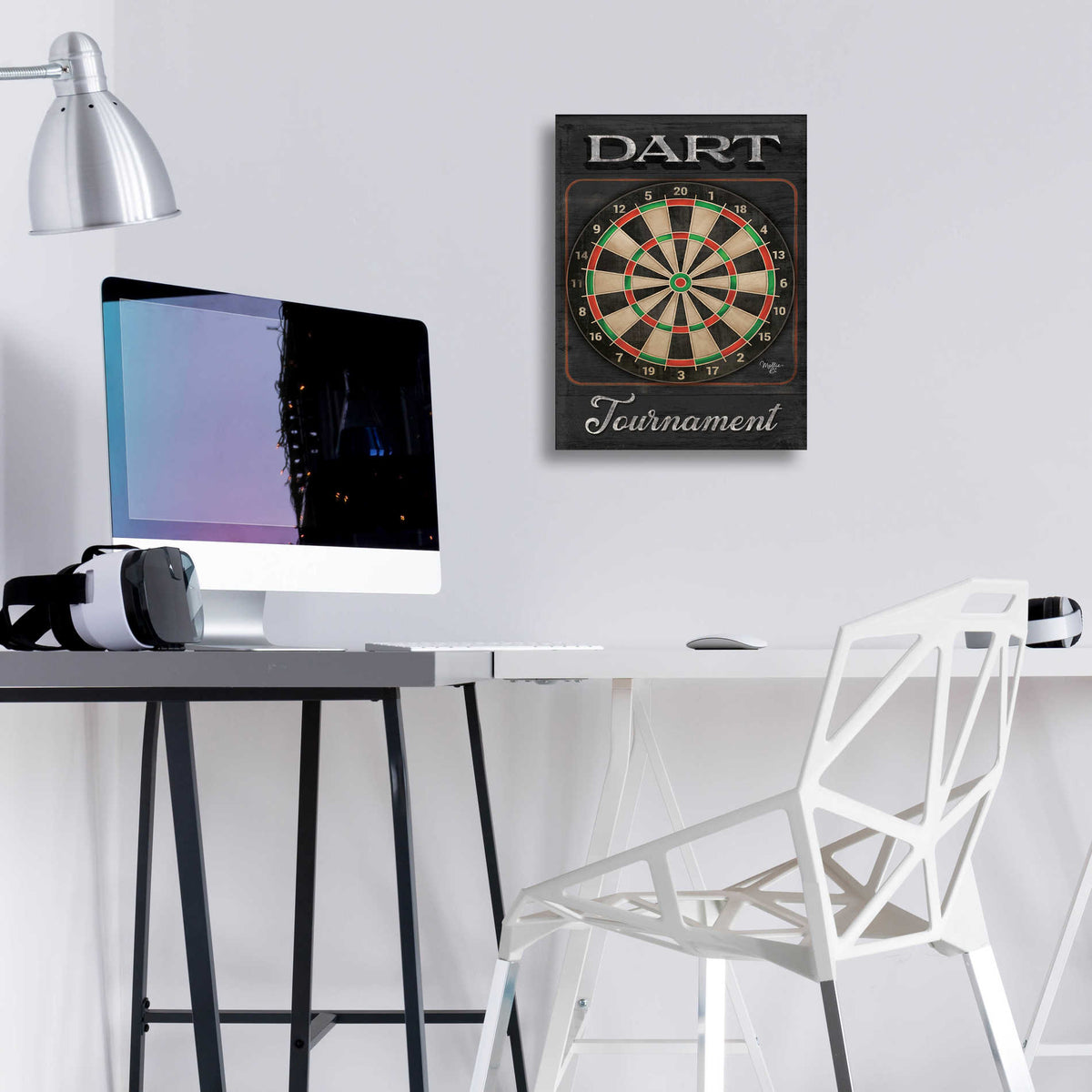 Epic Art 'Dart Tournament' by Mollie B, Acrylic Glass Wall Art,12x16