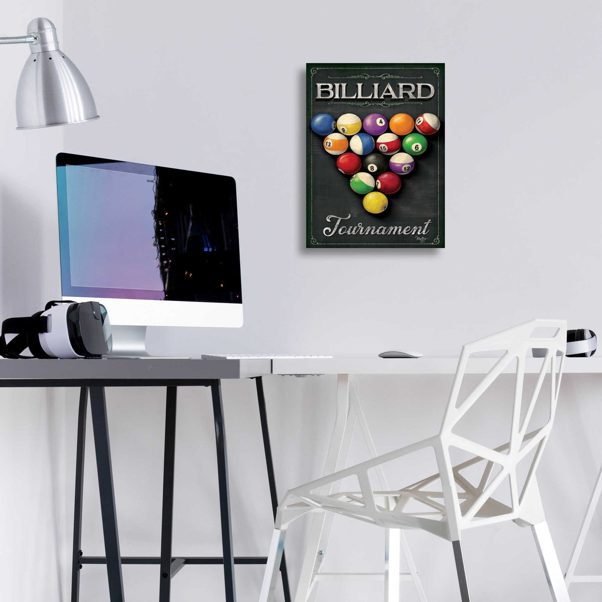 Epic Art 'Billiards Tournament' by Mollie B, Acrylic Glass Wall Art,12x16