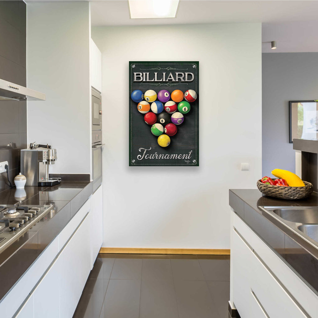 Epic Art 'Billiards Tournament' by Mollie B, Acrylic Glass Wall Art,24x36