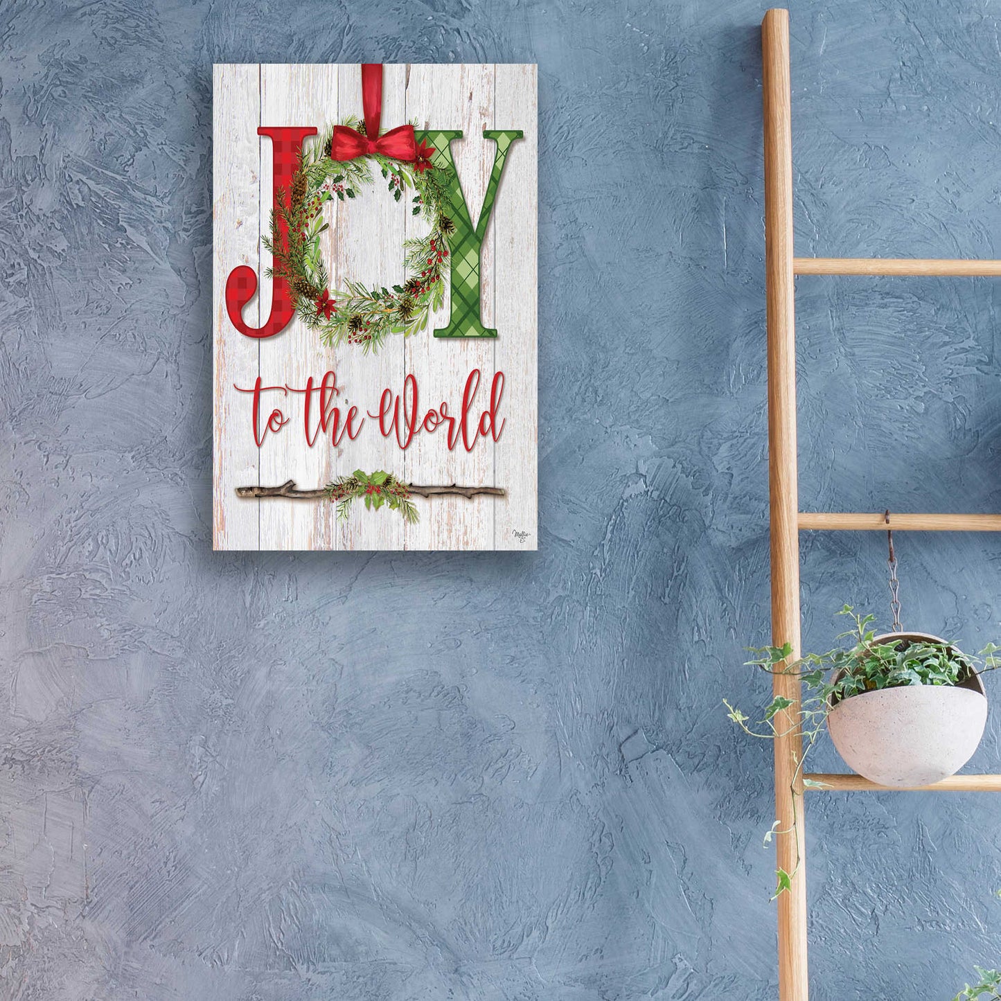 Epic Art 'Joy to the World' by Mollie B, Acrylic Glass Wall Art,16x24