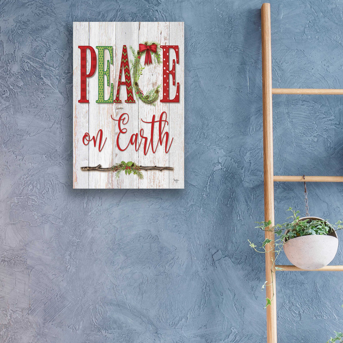 Epic Art 'Peace on Earth' by Mollie B, Acrylic Glass Wall Art,16x24