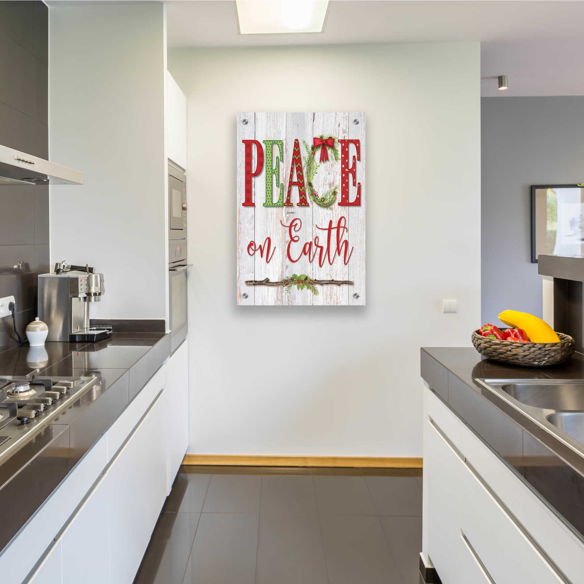 Epic Art 'Peace on Earth' by Mollie B, Acrylic Glass Wall Art,24x36