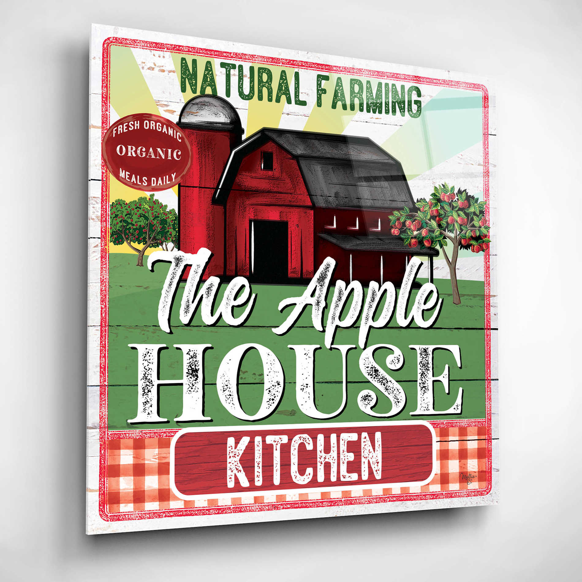 Epic Art 'The Apple House Kitchen' by Mollie B, Acrylic Glass Wall Art,12x12