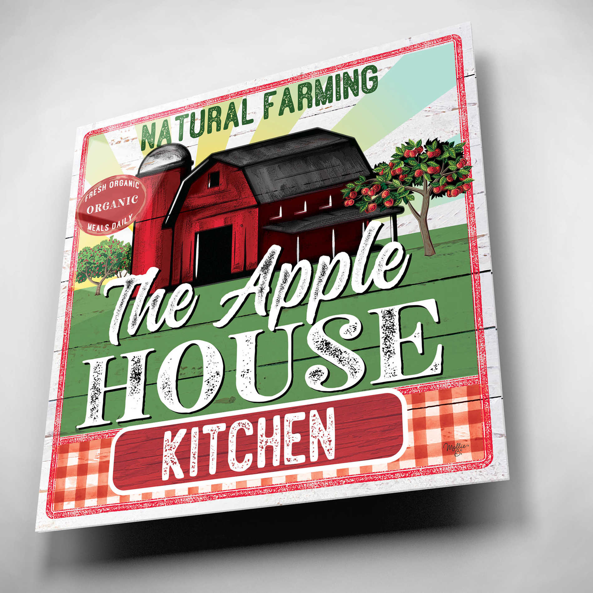 Epic Art 'The Apple House Kitchen' by Mollie B, Acrylic Glass Wall Art,12x12