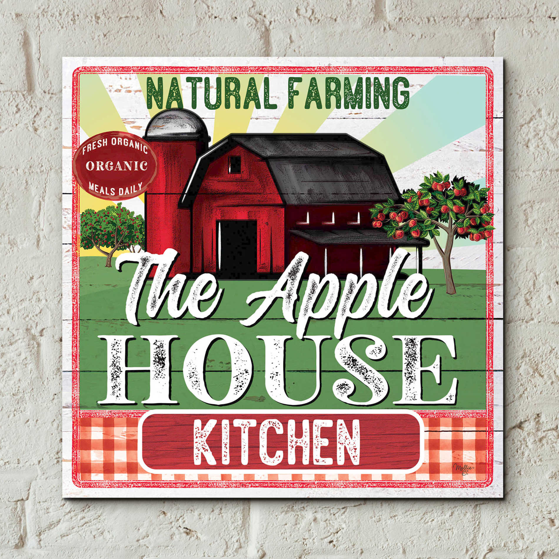 Epic Art 'The Apple House Kitchen' by Mollie B, Acrylic Glass Wall Art,12x12