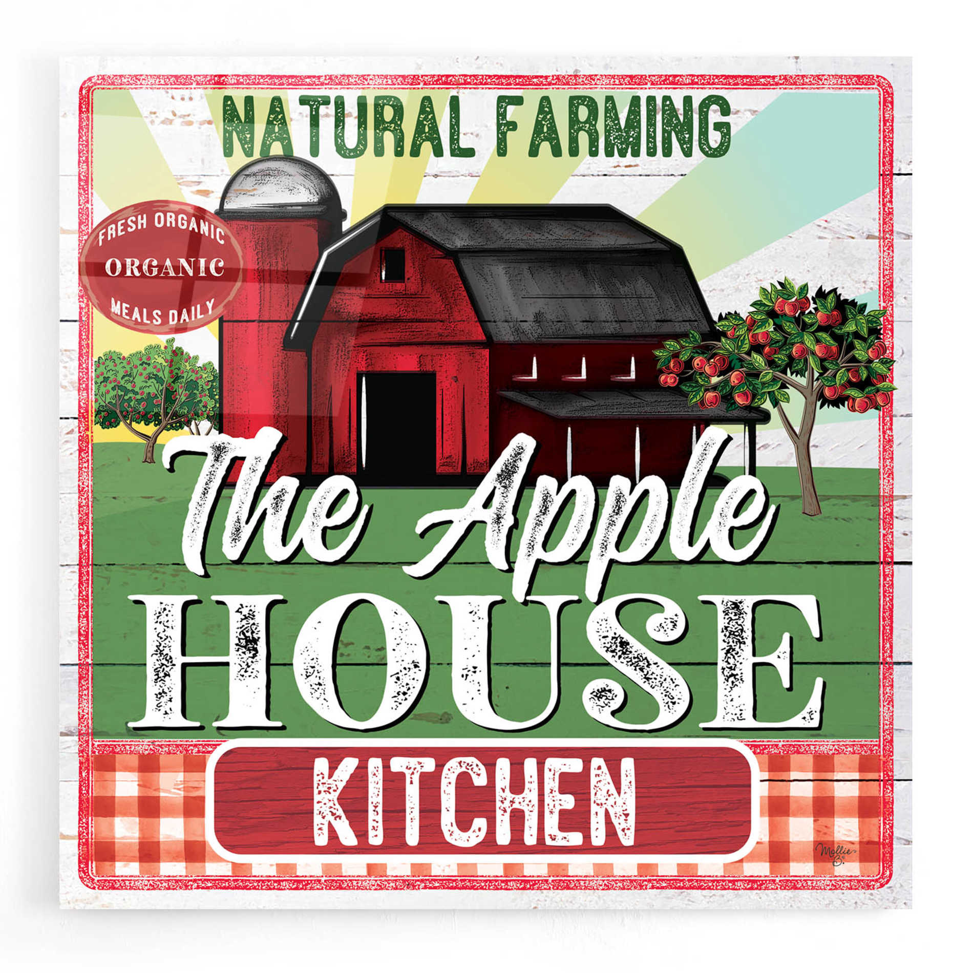 Epic Art 'The Apple House Kitchen' by Mollie B, Acrylic Glass Wall Art,12x12