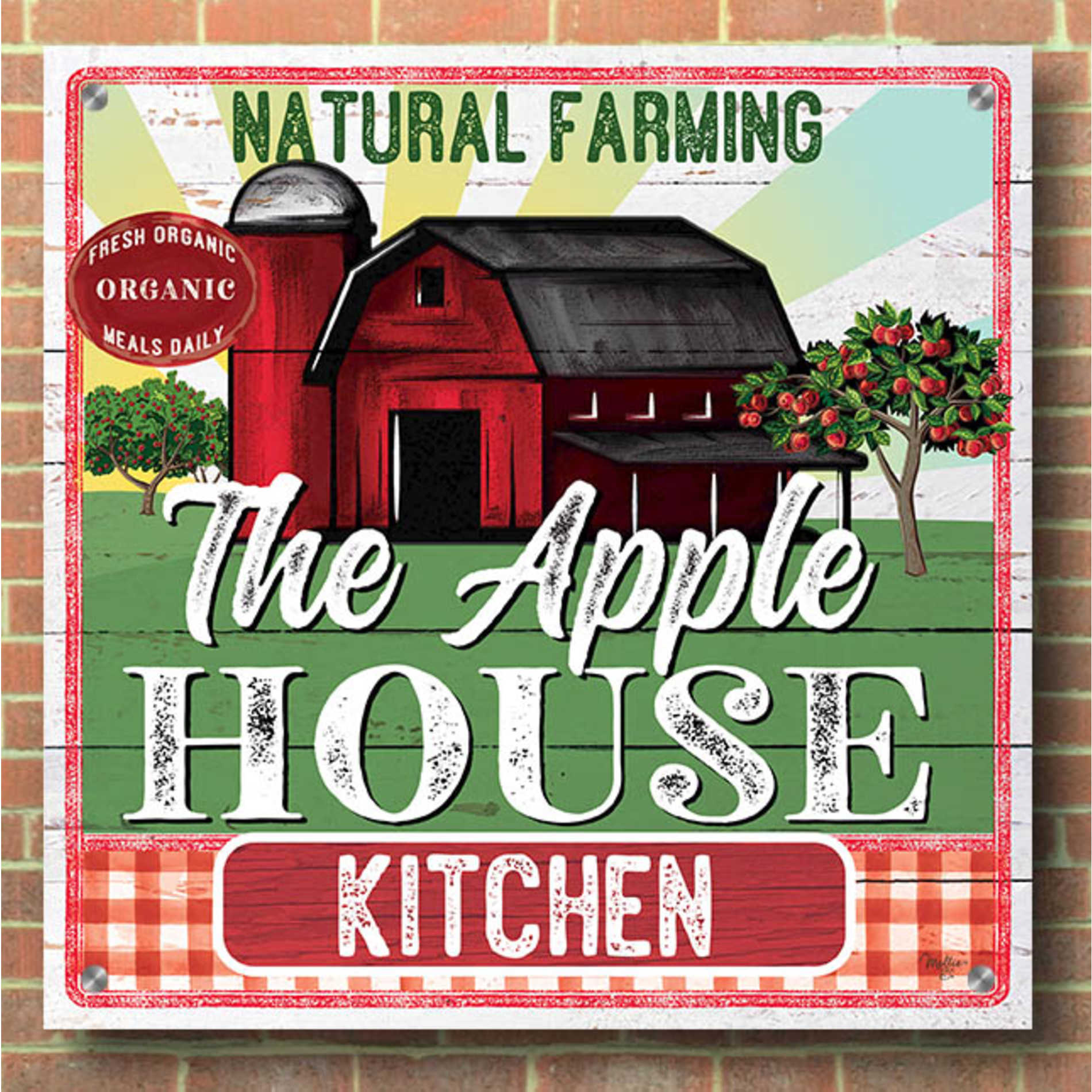 Epic Art 'The Apple House Kitchen' by Mollie B, Acrylic Glass Wall Art,36x36