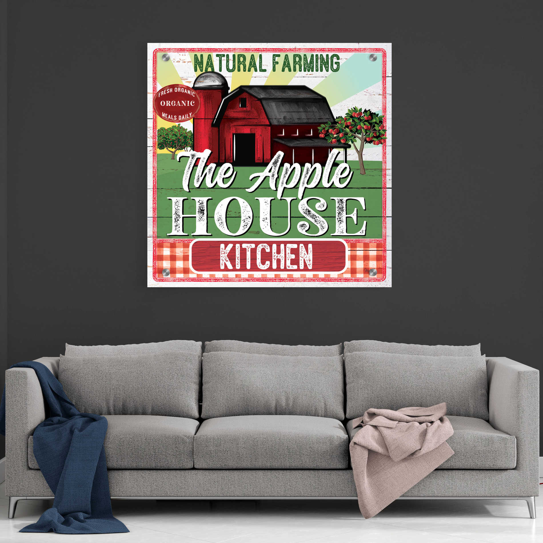 Epic Art 'The Apple House Kitchen' by Mollie B, Acrylic Glass Wall Art,36x36