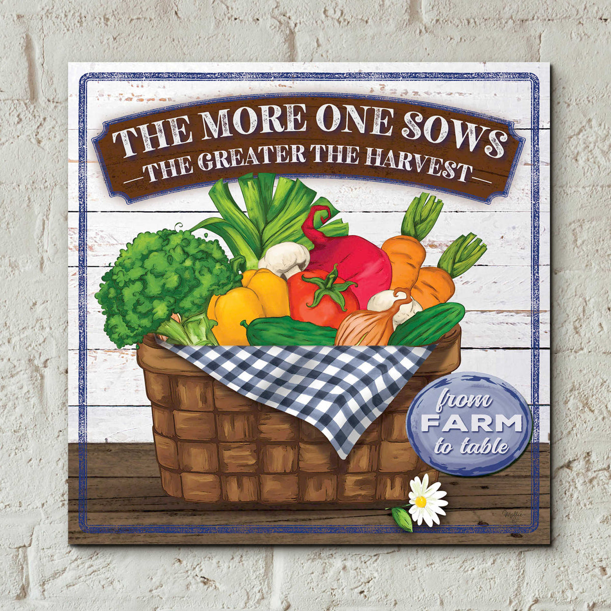 Epic Art 'The More One Sows' by Mollie B, Acrylic Glass Wall Art,12x12
