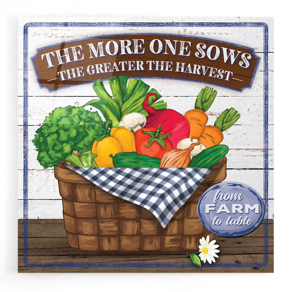 Epic Art 'The More One Sows' by Mollie B, Acrylic Glass Wall Art
