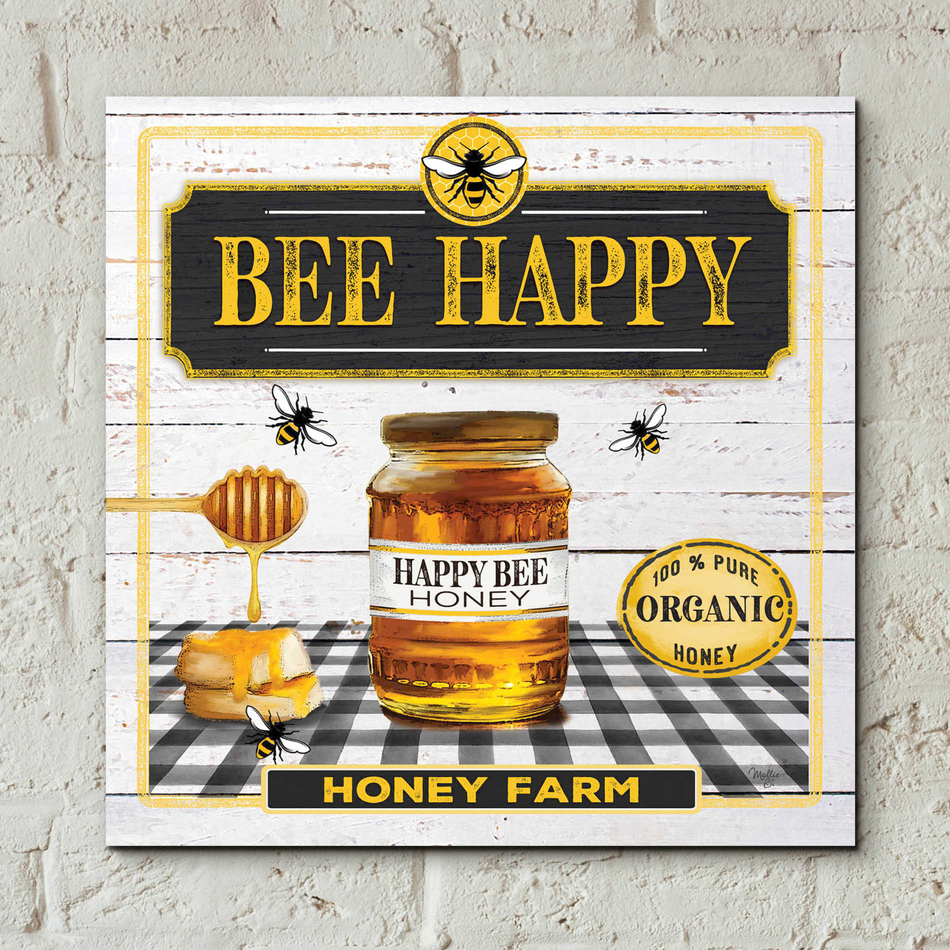 Epic Art 'Honey' by Mollie B, Acrylic Glass Wall Art,12x12