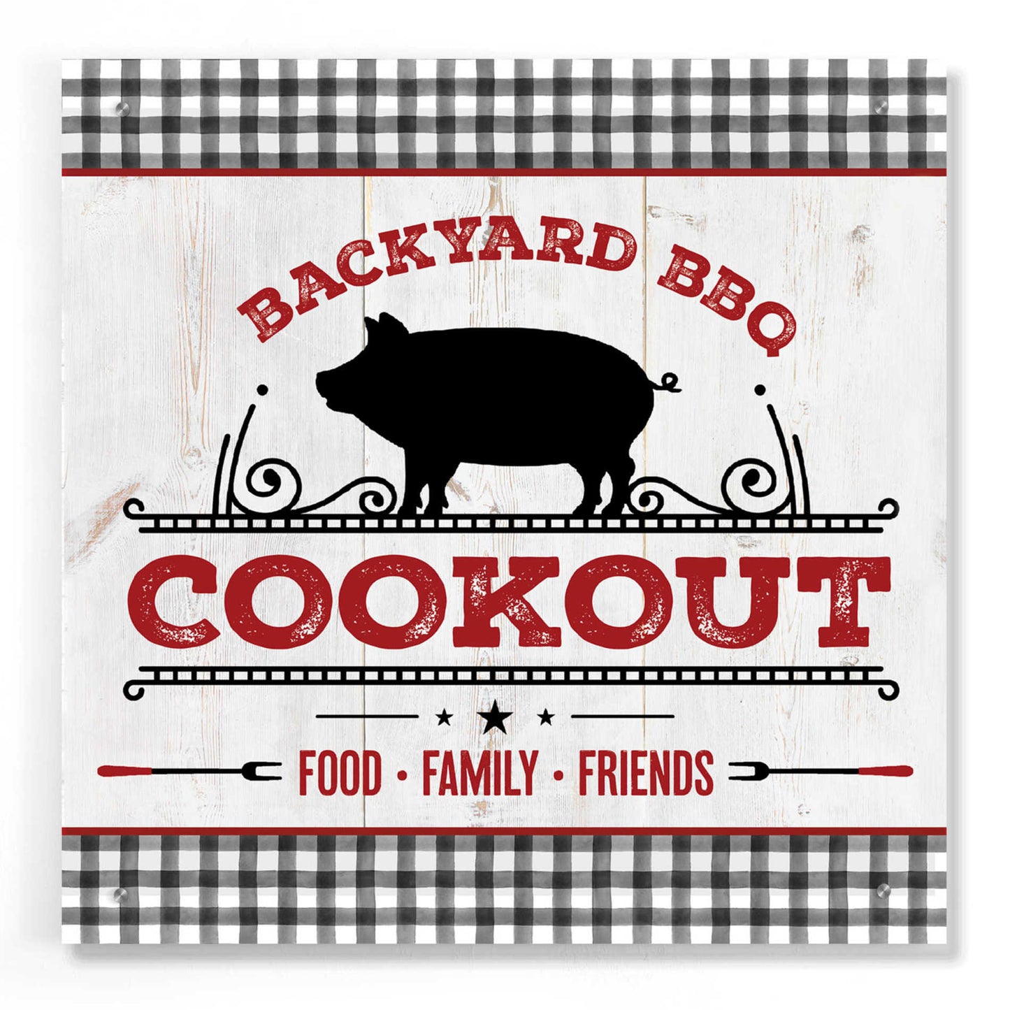 Epic Art 'Backyard BBQ Cookout' by Mollie B, Acrylic Glass Wall Art,24x24