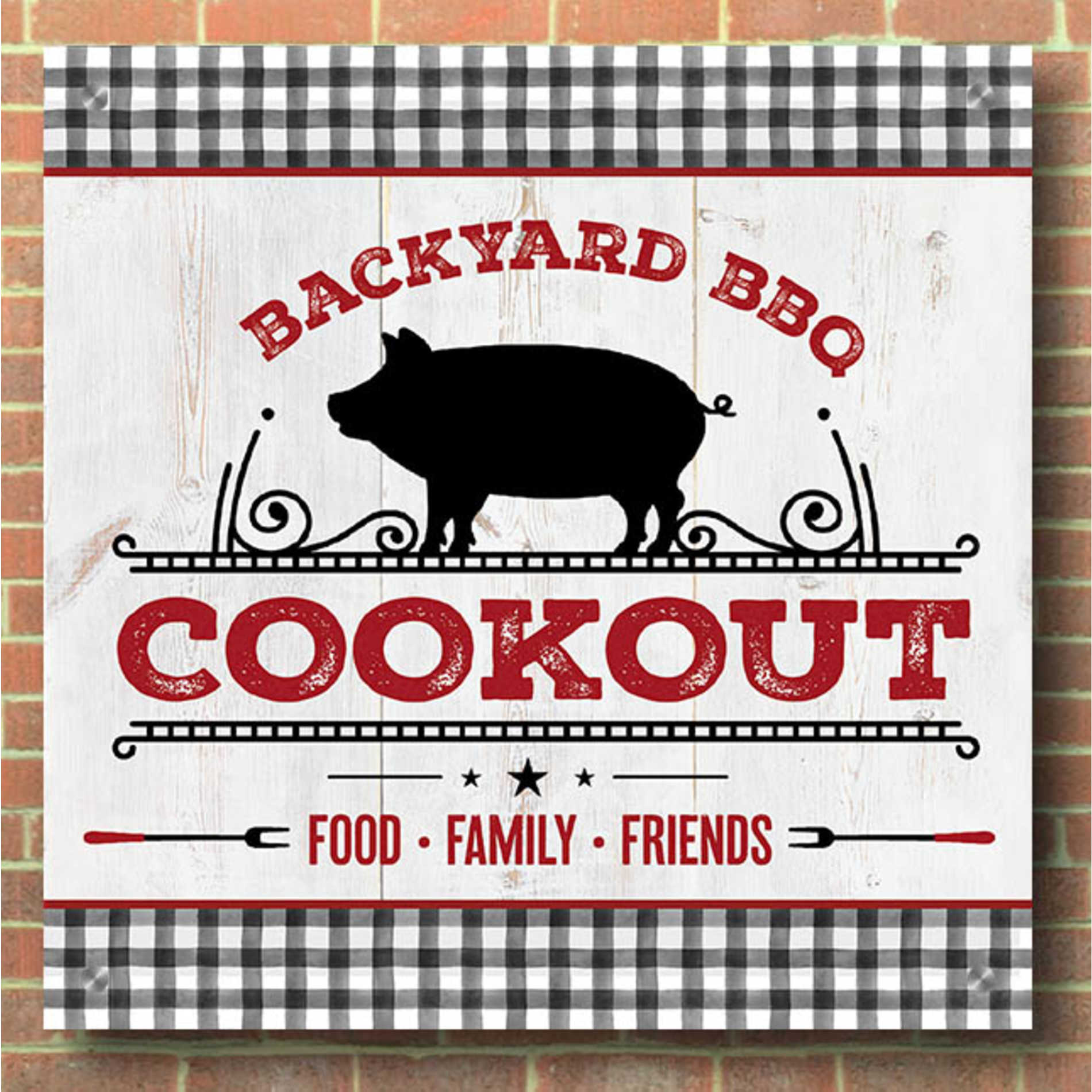 Epic Art 'Backyard BBQ Cookout' by Mollie B, Acrylic Glass Wall Art,36x36
