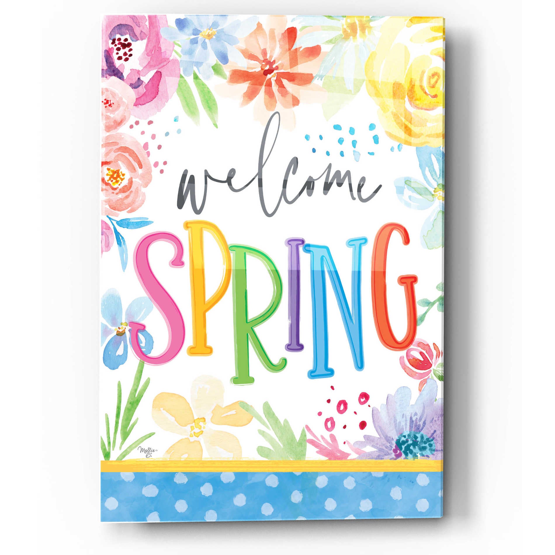 Epic Art 'Welcome Spring' by Mollie B, Acrylic Glass Wall Art,12x16