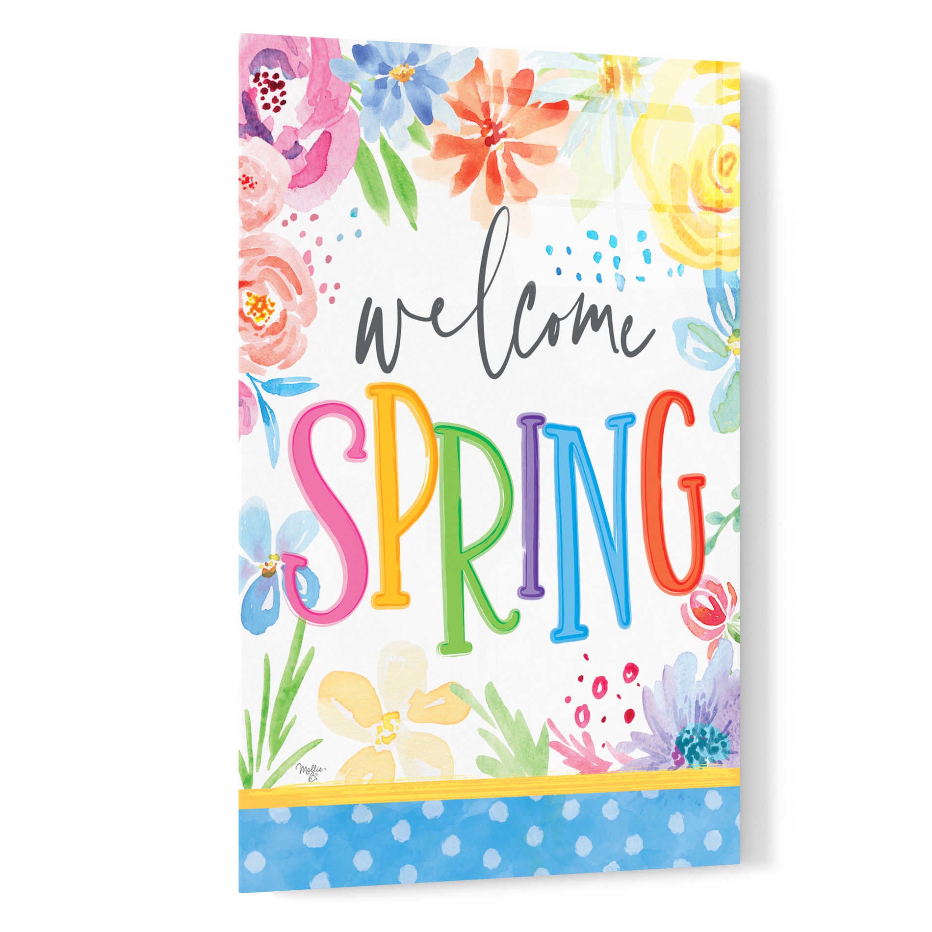 Epic Art 'Welcome Spring' by Mollie B, Acrylic Glass Wall Art,16x24