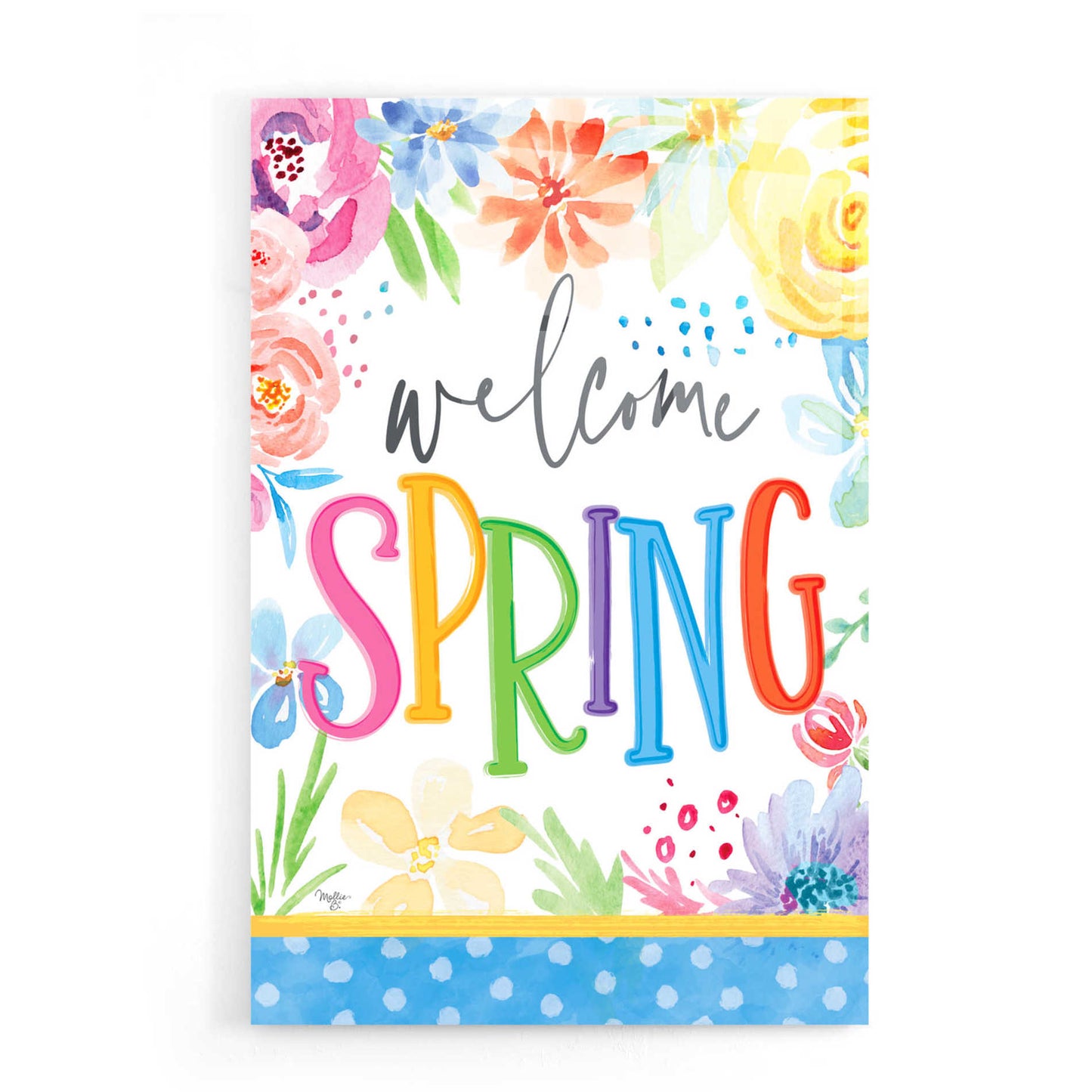 Epic Art 'Welcome Spring' by Mollie B, Acrylic Glass Wall Art,16x24