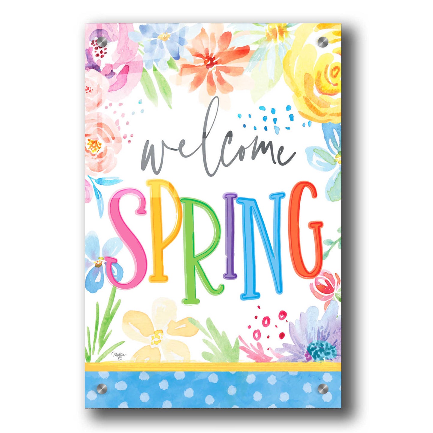 Epic Art 'Welcome Spring' by Mollie B, Acrylic Glass Wall Art,24x36