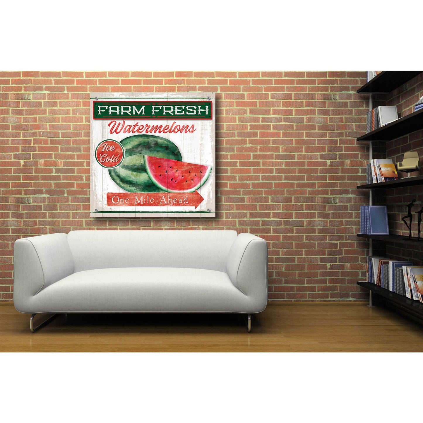 Epic Art 'Watermelon Farm' by Mollie B, Acrylic Glass Wall Art,36x36