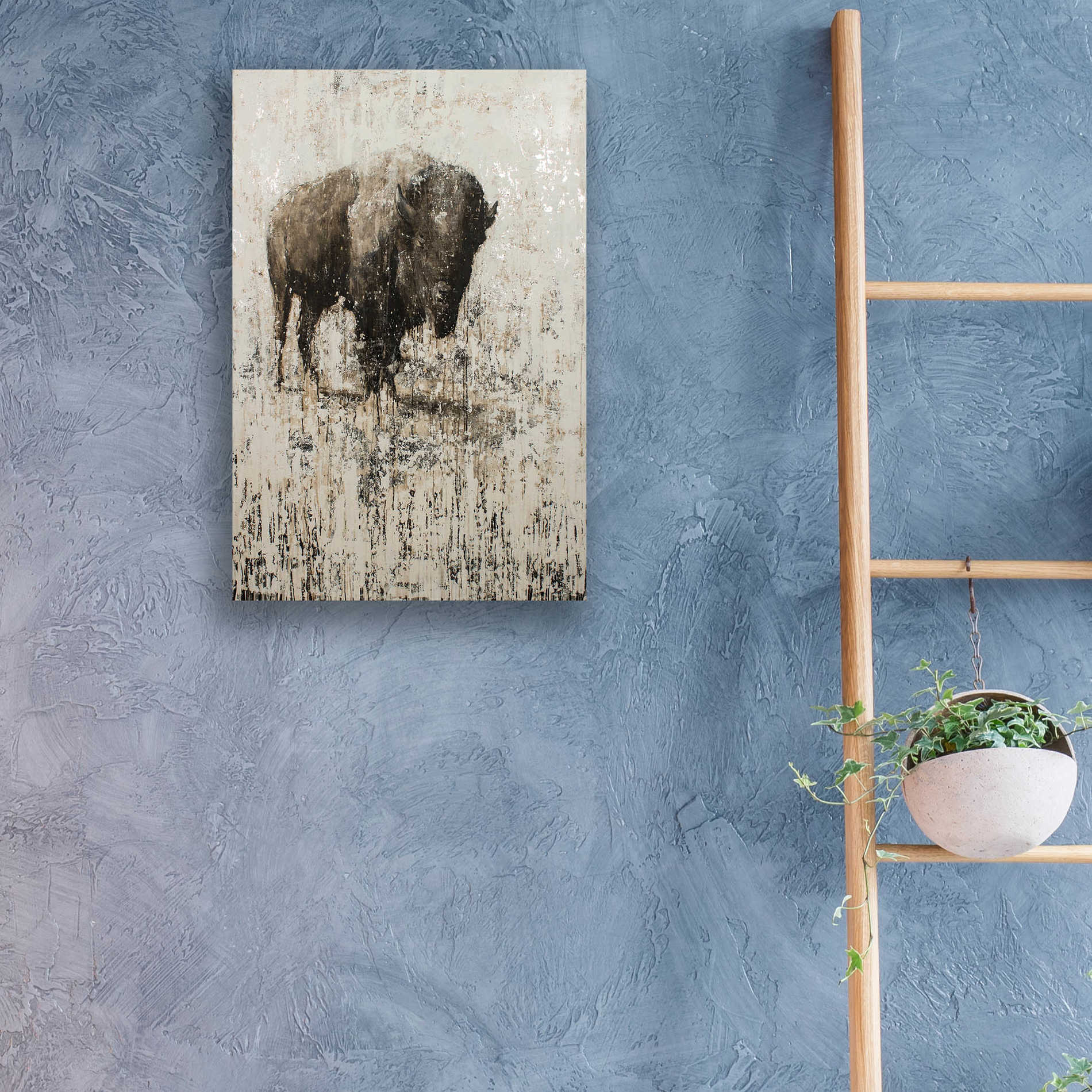 Epic Art 'Lone Buffalo' by Matt Flint, Acrylic Glass Wall Art,16x24