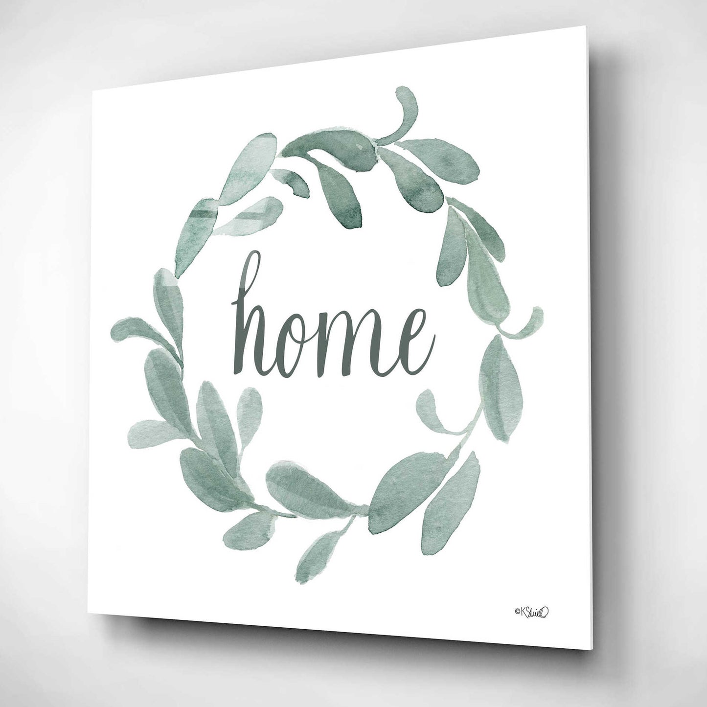 Epic Art 'Welcome Home Wreath' by Kate Sherrill, Acrylic Glass Wall Art,12x12