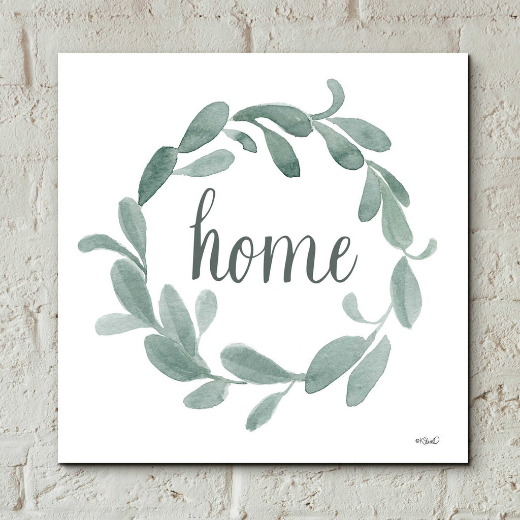 Epic Art 'Welcome Home Wreath' by Kate Sherrill, Acrylic Glass Wall Art,12x12