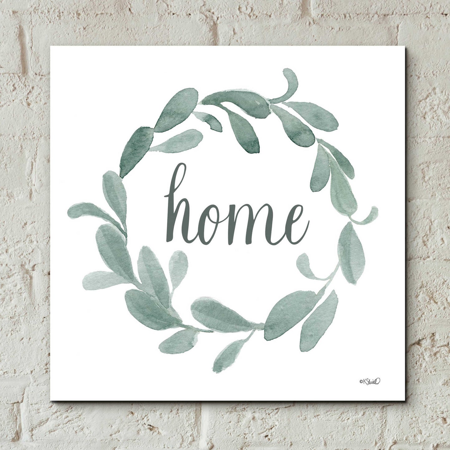 Epic Art 'Welcome Home Wreath' by Kate Sherrill, Acrylic Glass Wall Art,12x12