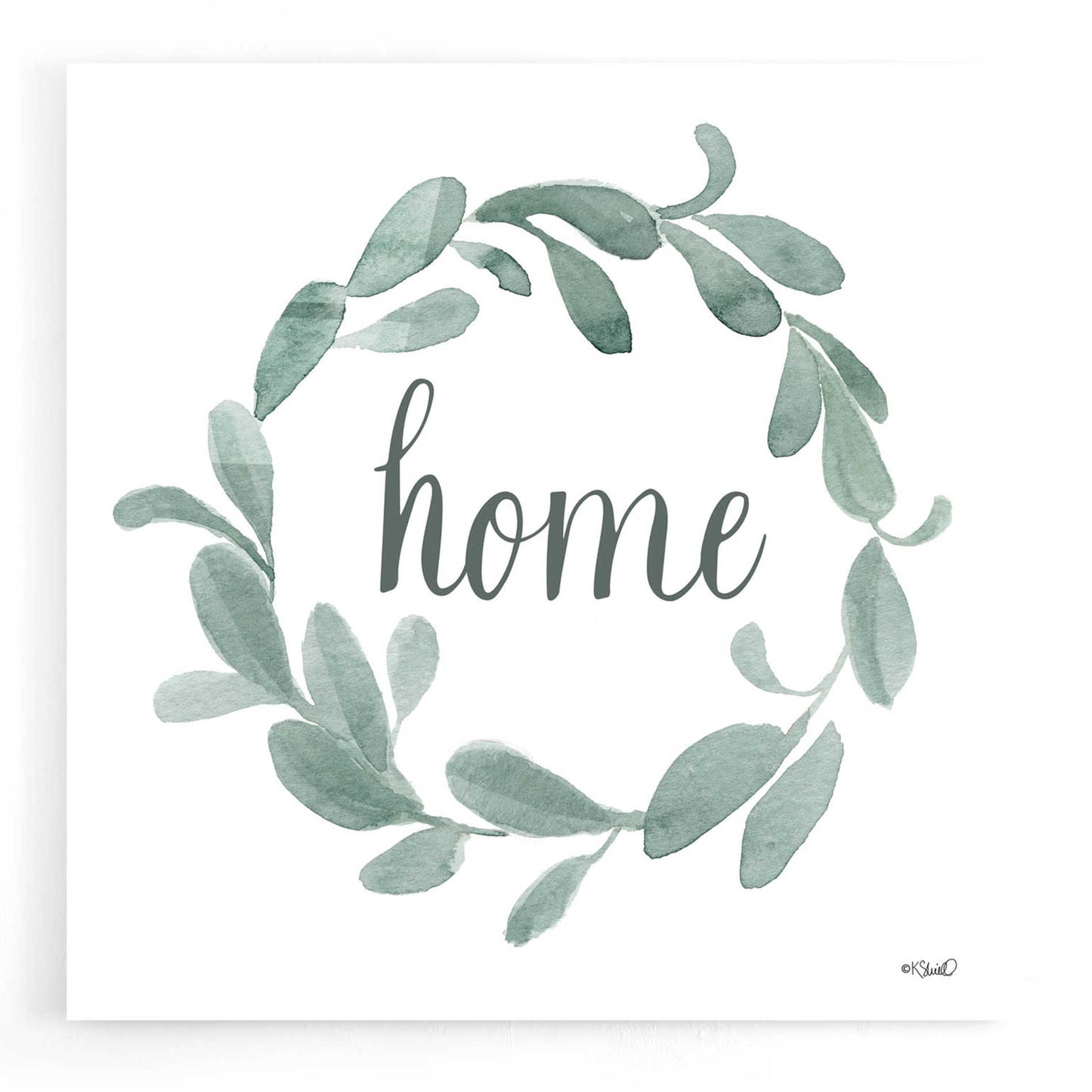 Epic Art 'Welcome Home Wreath' by Kate Sherrill, Acrylic Glass Wall Art,12x12