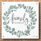 Epic Art 'Family Forever Eucalyptus Wreath' by Kate Sherrill, Acrylic Glass Wall Art,36x36