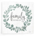 Epic Art 'Family Forever Eucalyptus Wreath' by Kate Sherrill, Acrylic Glass Wall Art