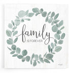 Epic Art 'Family Forever Eucalyptus Wreath' by Kate Sherrill, Acrylic Glass Wall Art